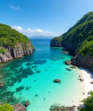 伊豆諸島の青い海と自然