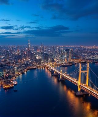東京湾の美しい夜景